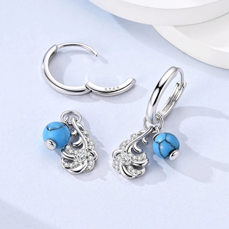 Pendientes de Plata de Ley 925 para Mujer, con Circonita ...
