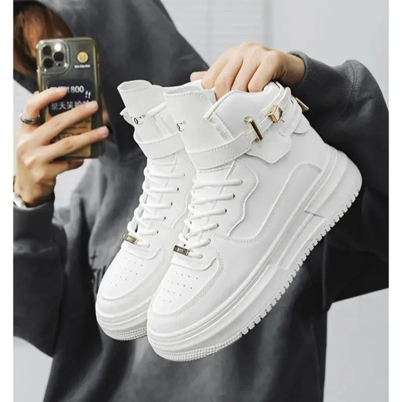 Zapatillas altas ligeras de lujo para hombre, moda de oto...