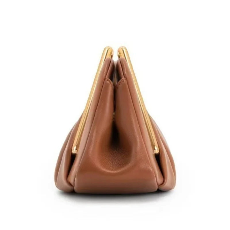 Nuevo Bolso de cuero suave para mujer, bolso nube de nich...