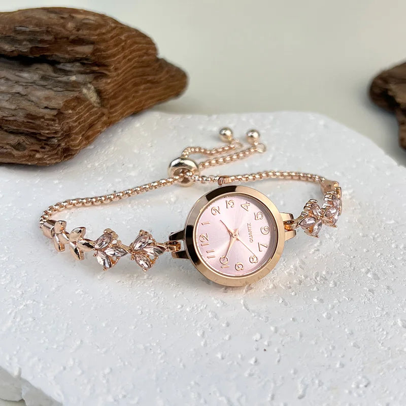 Elegante Reloj Pulsera Ajustable con Cordón de Cristal Mo...