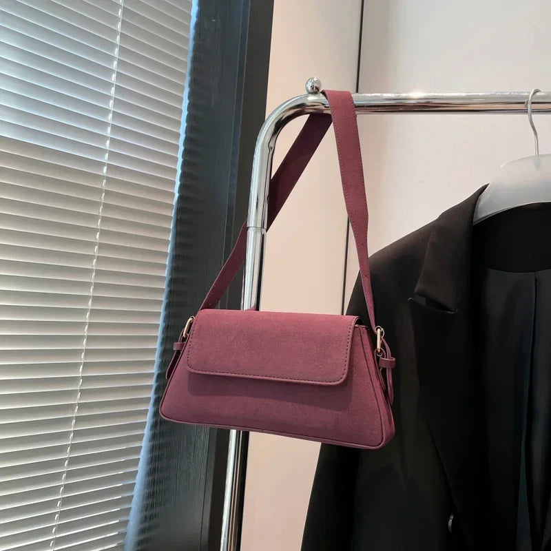 Bolsos de un solo hombro morados de lujo para mujer, bols...