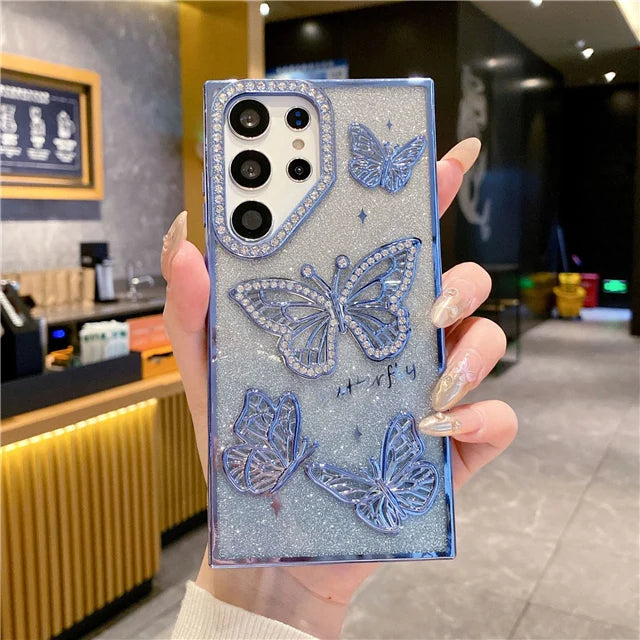 Samsung Galaxy S25 Ultra luxury rhinestone case with shiny, decorative design by Corporación Turística.