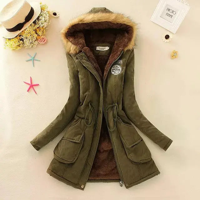 Chaqueta de algodón para mujer, Abrigo ajustado informal ...