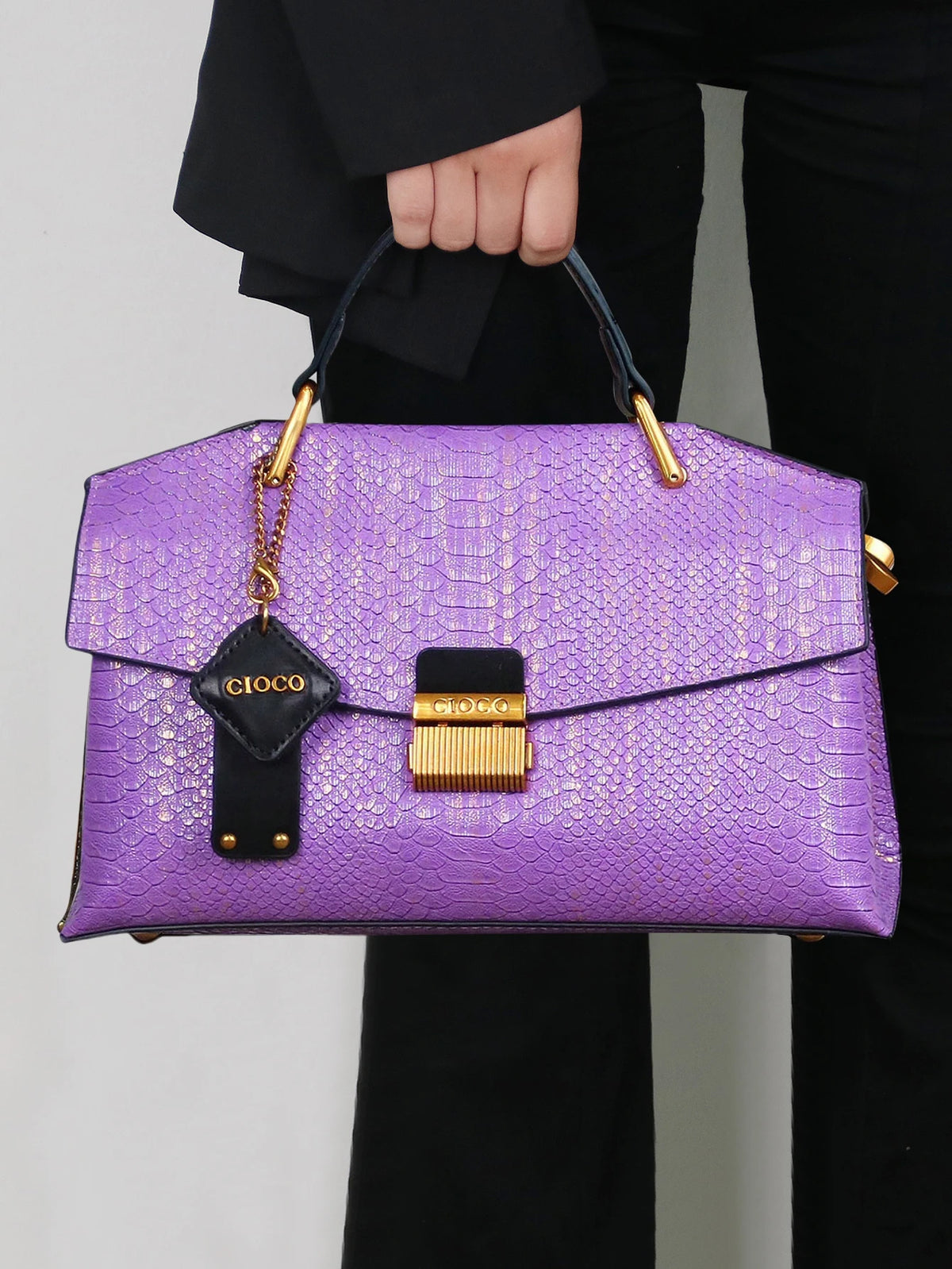 Bolso de Mano de Lujo de Alta Gama con Diseño de Serpient...