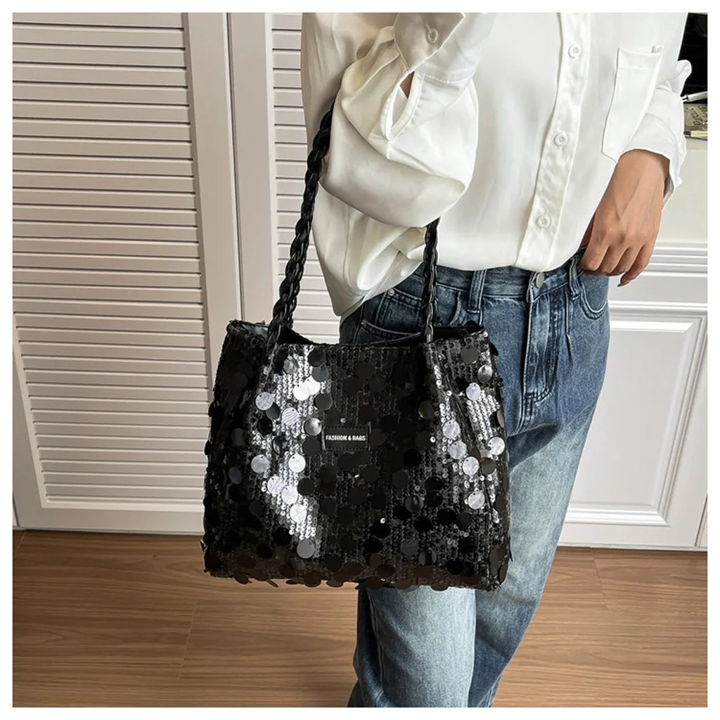 Nuevo Bolso Tote Brillante con Lentejuelas para Mujer, Bo...