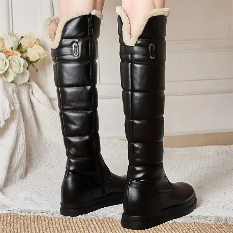 Botas de nieve blancas y rosas cálidas para Mujer, zapato...