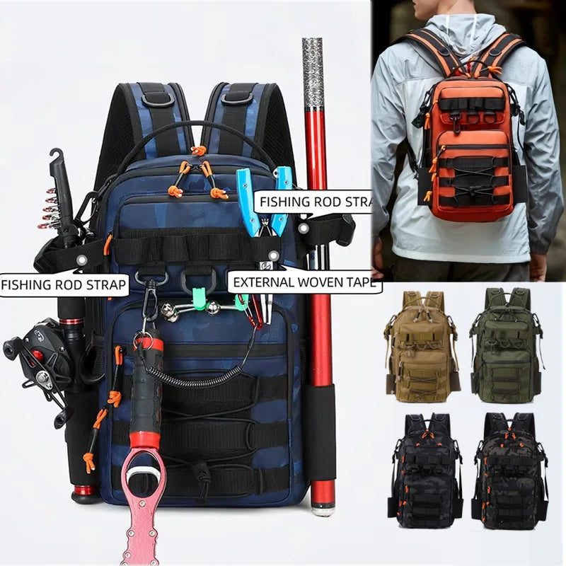 Señuelo de pesca, mochila táctica para acampar, bolsa par...