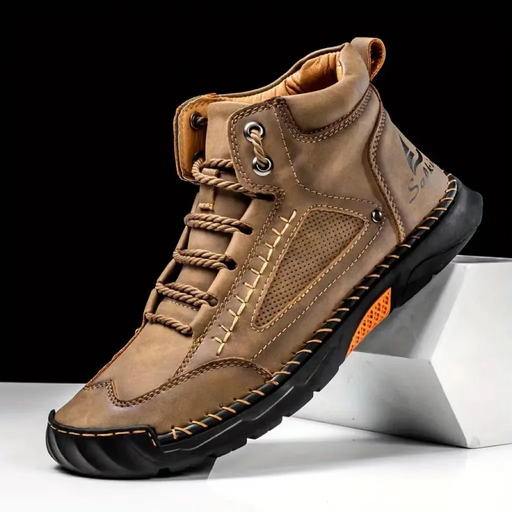 Botas de Cuero para Hombre, Botas Casuales para Exteriore...