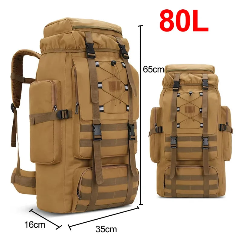 Mochila de senderismo y acampada de 130L, bolsa de equipa...