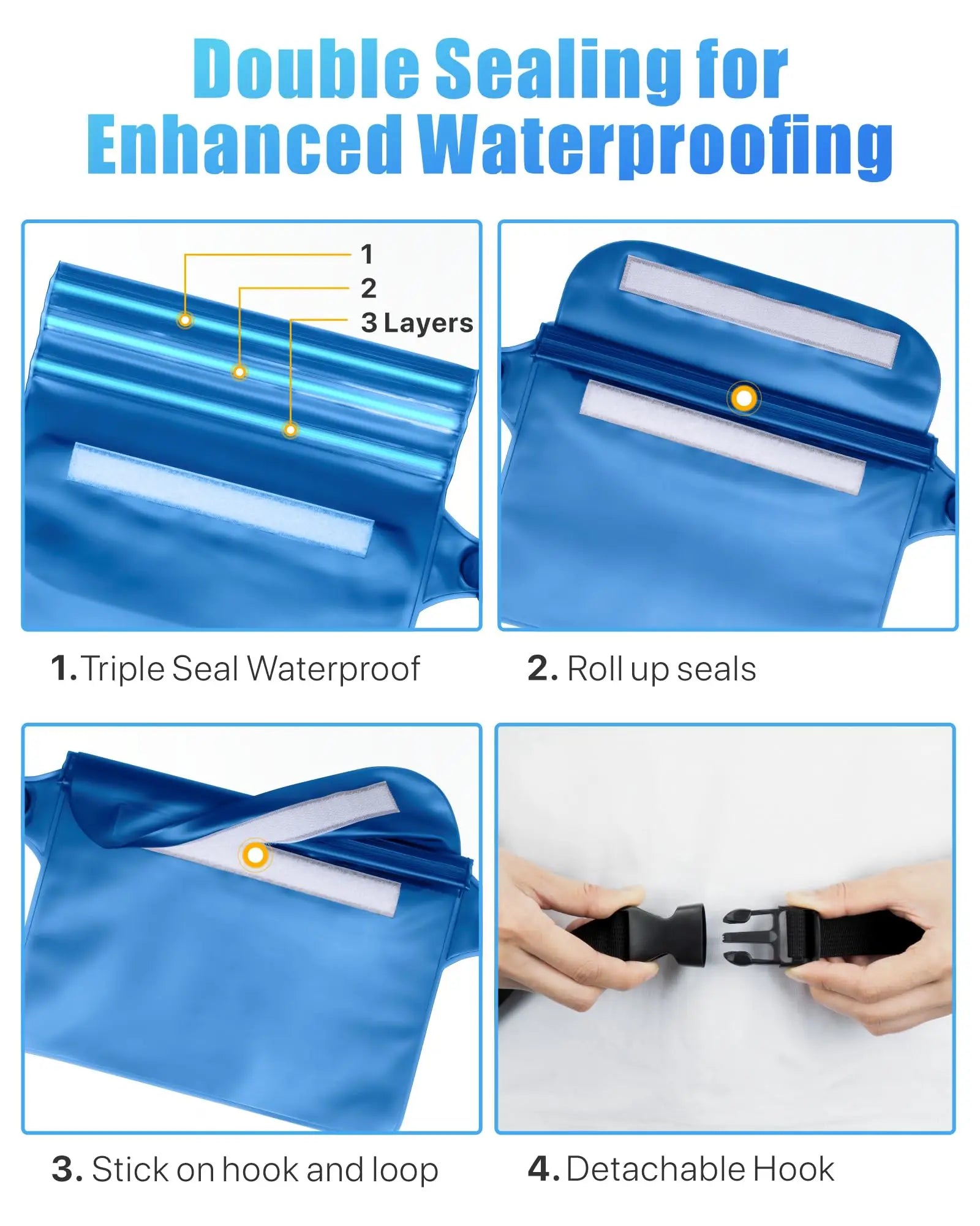 Bolsa Impermeable Teléfono Playa Kayak con Correa Ajustable