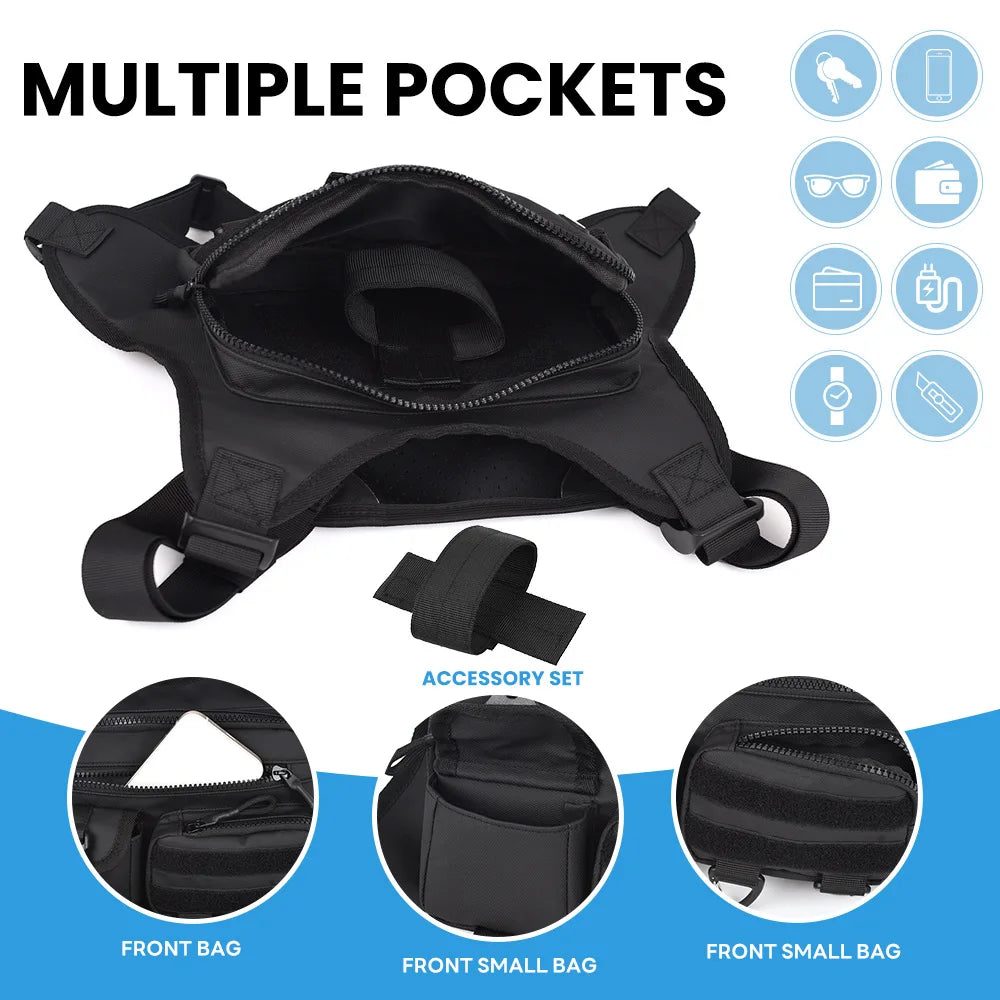Chaleco frontal para acampar en el pecho, mochila, bolsa ...