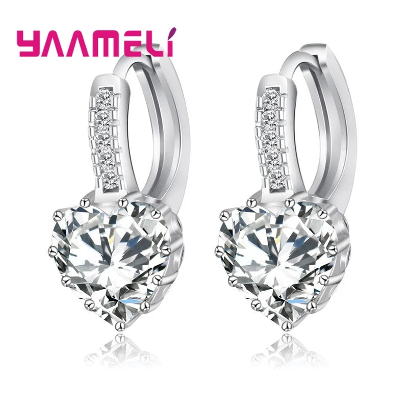 YAAMELI-pendientes de aro de circonita cúbica para mujer,...