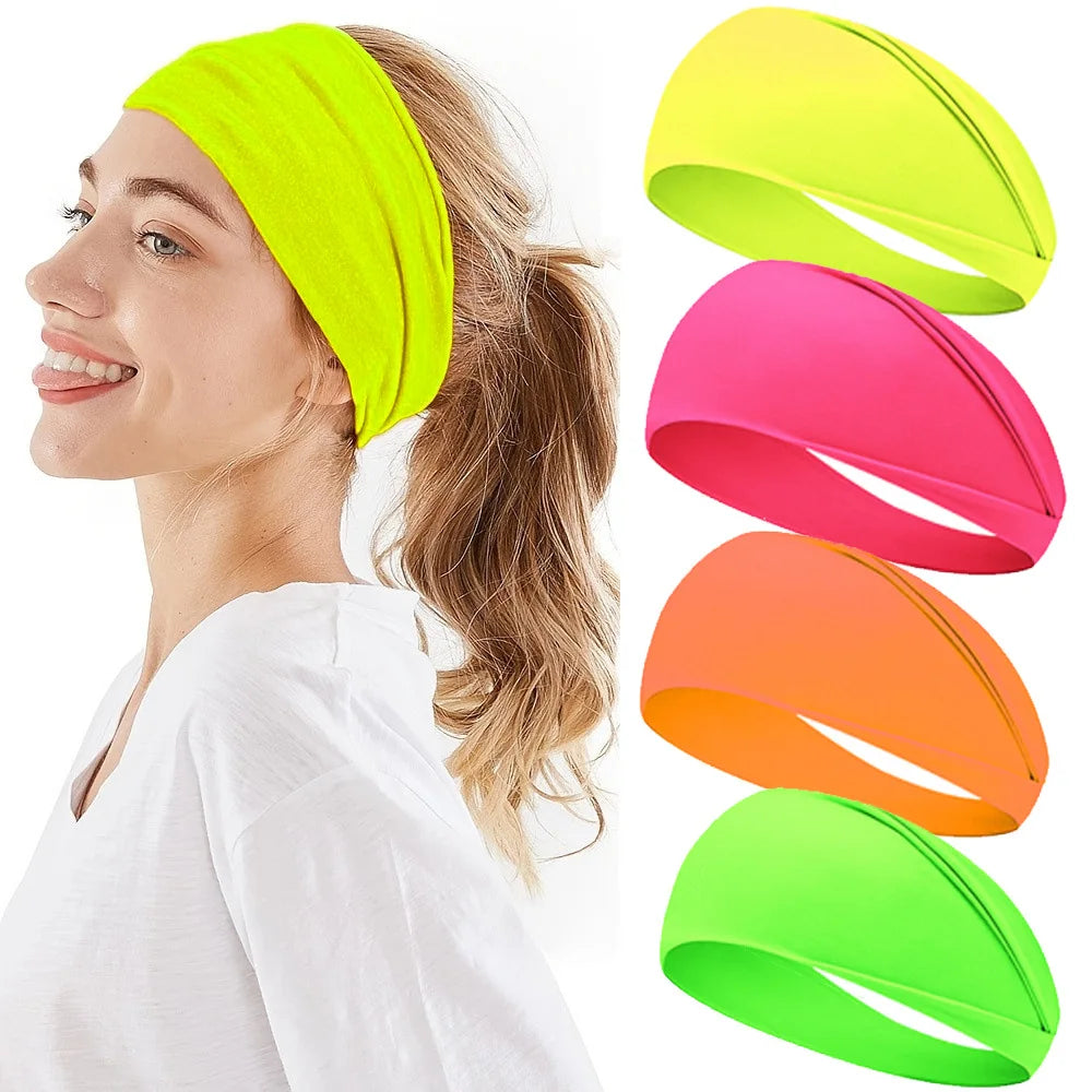 Diadema deportiva fluorescente para Yoga, banda elástica ...
