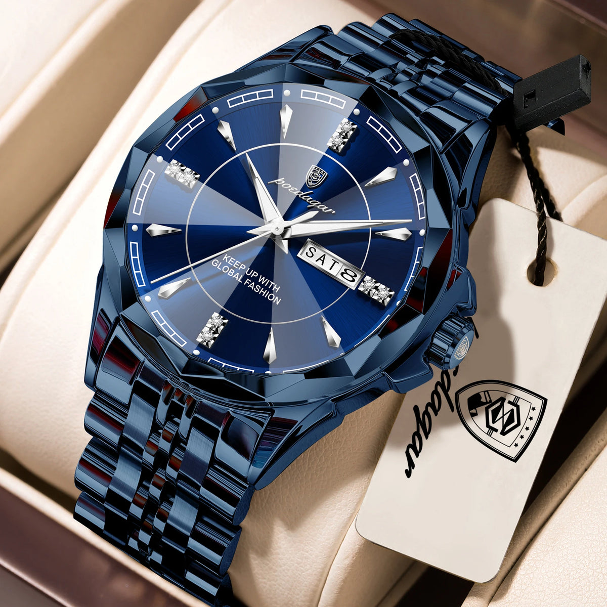 Reloj de Pulsera POEDAGAR para Hombre de Negocios, Resist...