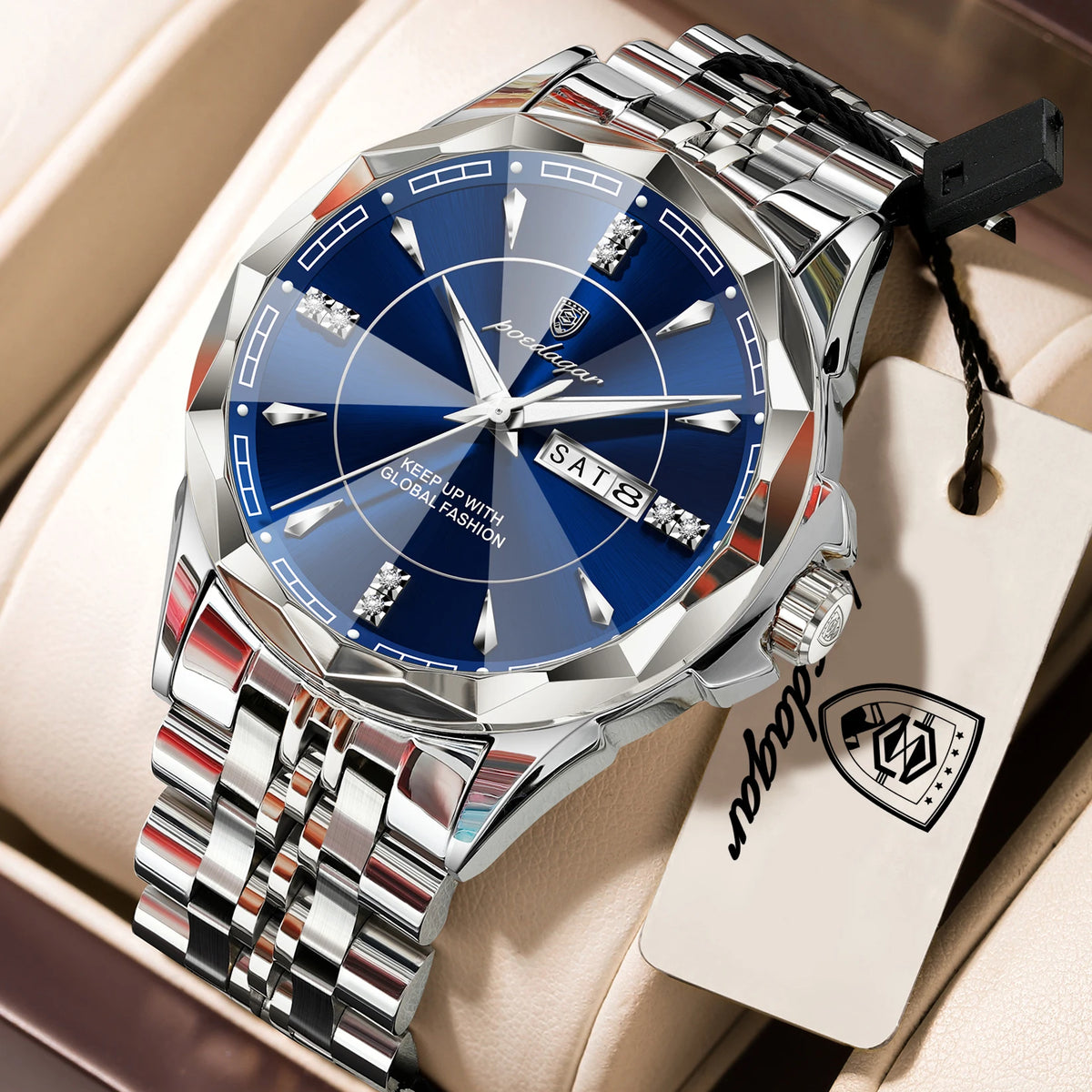 Reloj de Pulsera POEDAGAR para Hombre de Negocios, Resist...