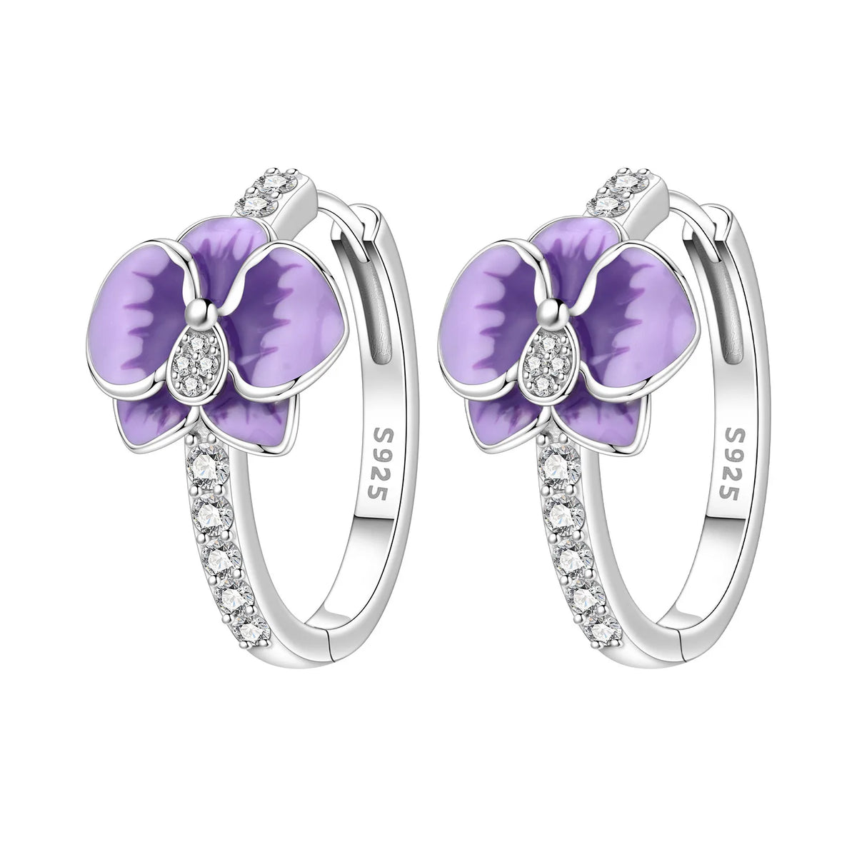 Orstarry Original Plata de Ley 925 pendientes de flor de ...