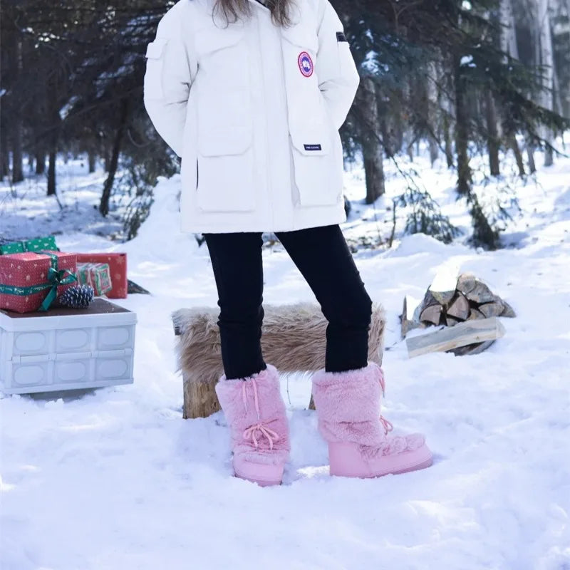 Botas de nieve de gama alta para Mujer, zapatos de invier...