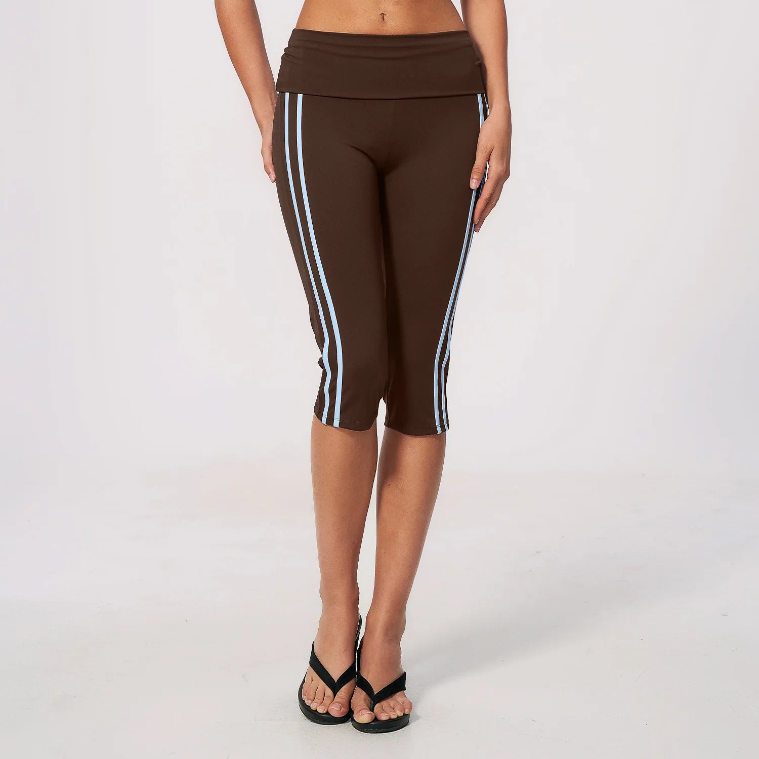 Leggings Capri de Yoga para Mujer, Cintura Alta con Banda...