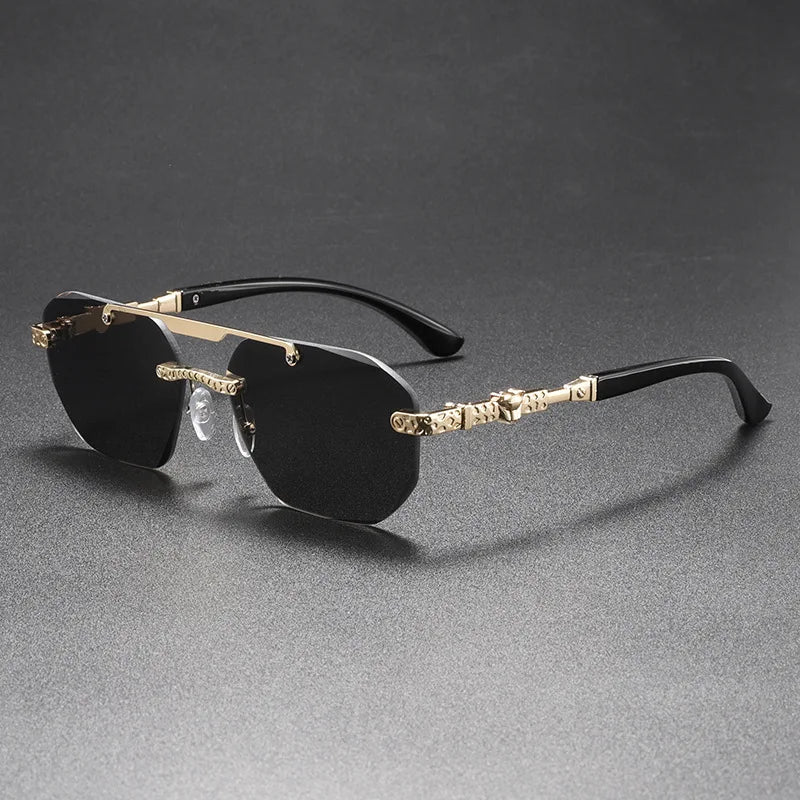 2025New hombre mujer gafas de sol sin montura Unisex UV40...