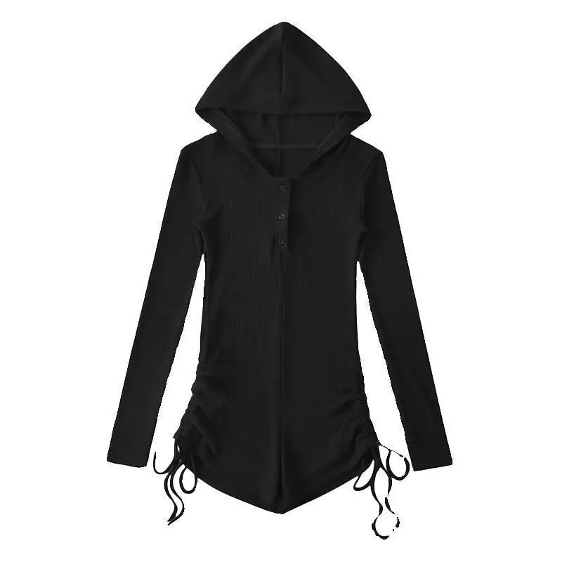 Peleles con capucha negros estilo Wasteland para mujer, p...