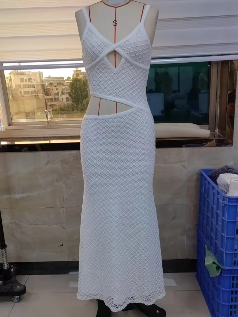 Vestidos largos recortados a la moda para mujer, vestido ...