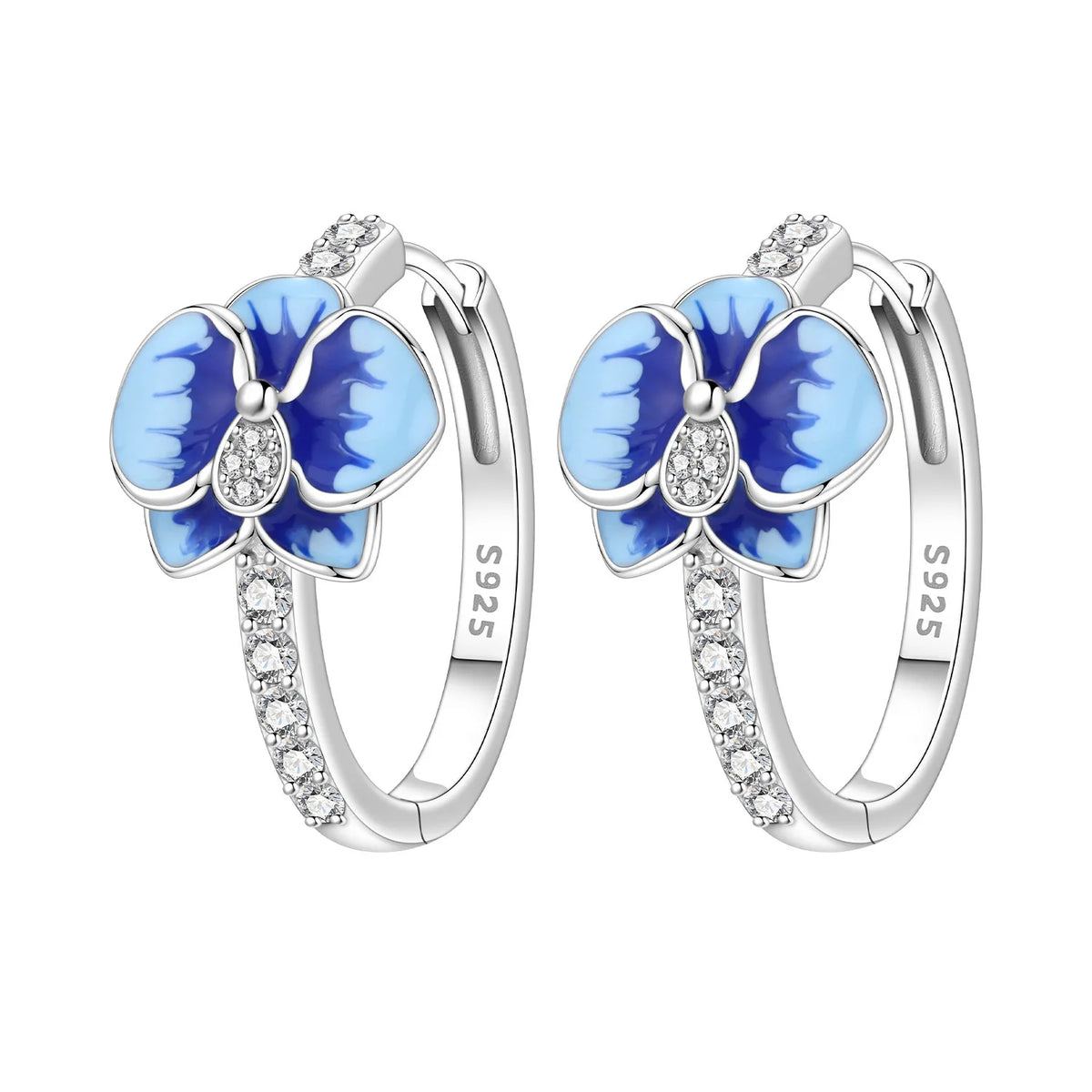 Orstarry Original Plata de Ley 925 pendientes de flor de ...