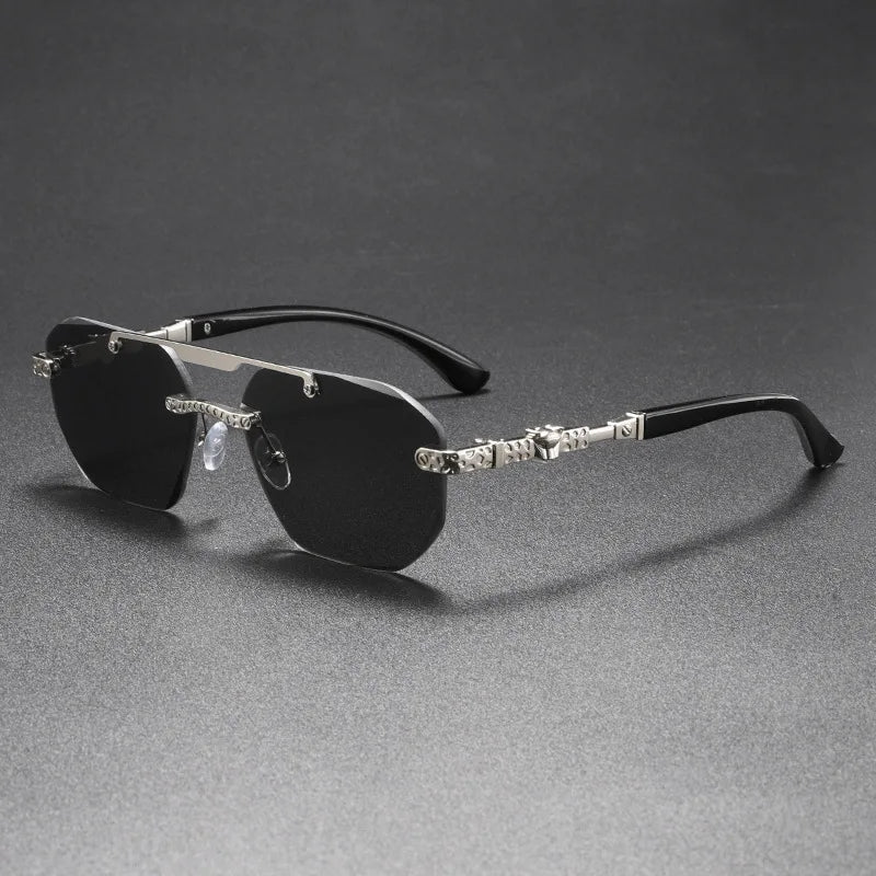 2025New hombre mujer gafas de sol sin montura Unisex UV40...