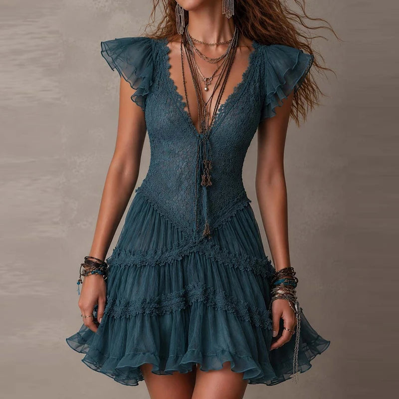 Vestido de Fiesta sin Mangas con Estampado Chic para Muje...