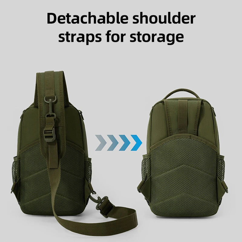 Bolsa táctica para aparejos de pesca, mochila con soporte...