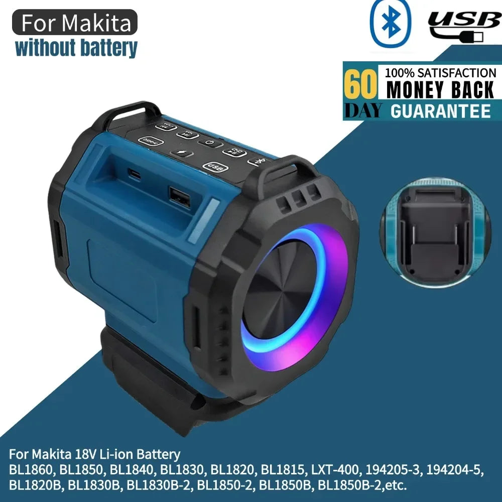 Altavoz Bluetooth Makita 18V/20V + USB-C | Sonido Potente y Versátil