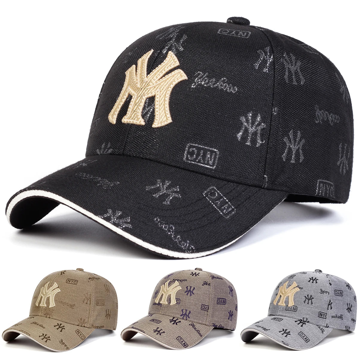 Gorra Béisbol MY Letter Bordada Unisex Primavera/Otoño Ajustable - Corporación Turística