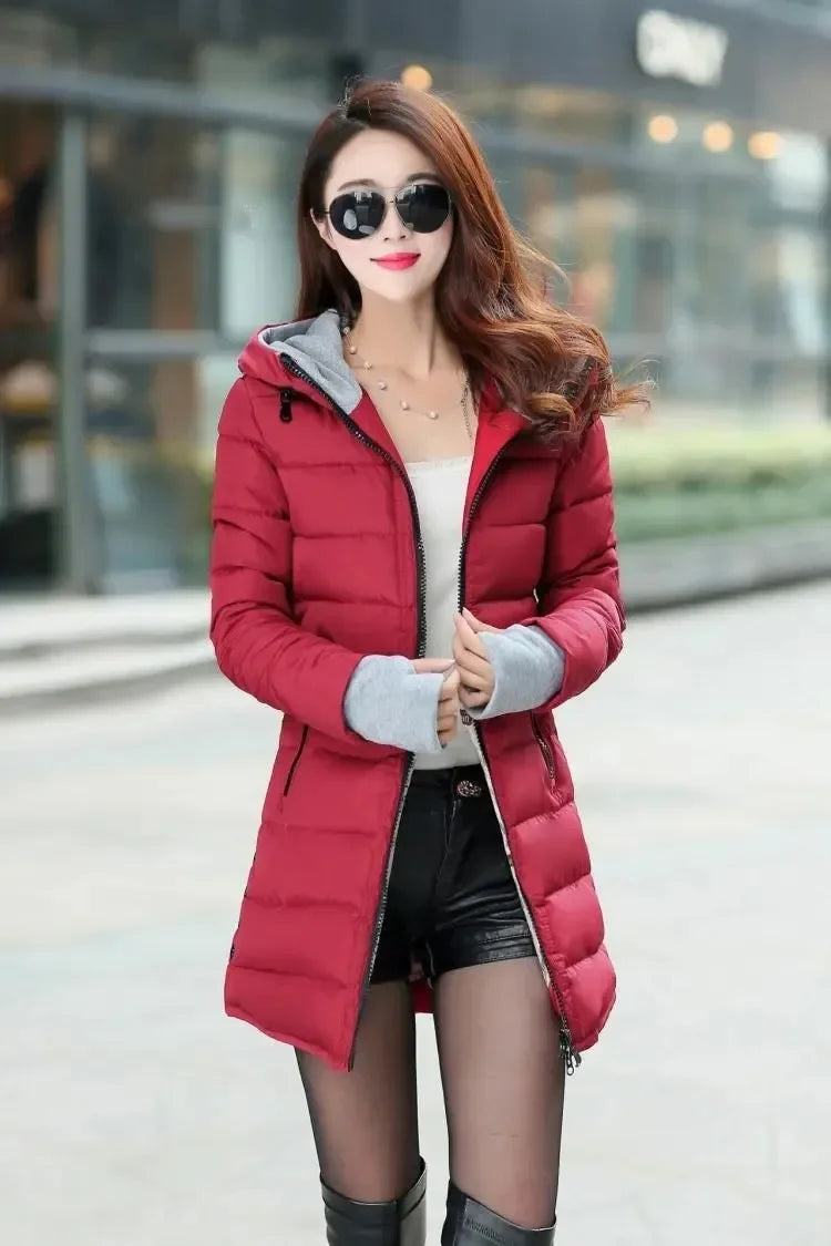 Moda Casual mujer impermeable Chaqueta de algodón Otoño I...