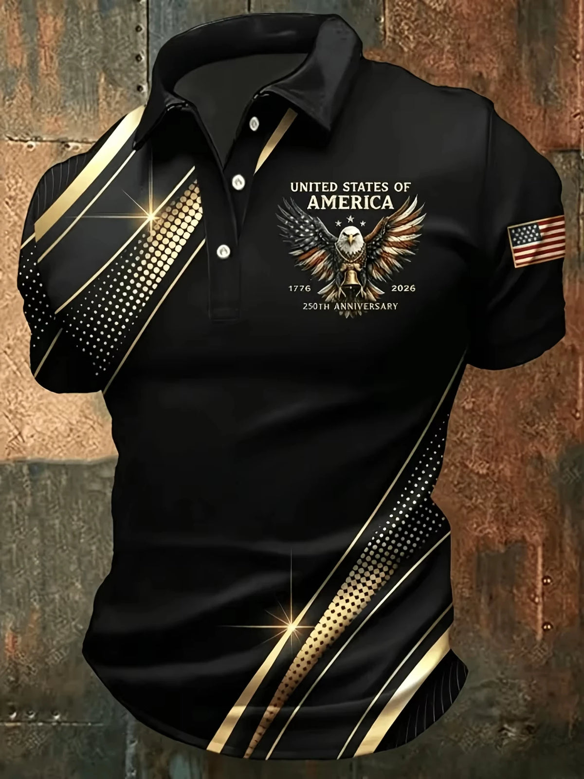 Polo con Estampado 3D de Hojas y Barcos, Diseño de Bander...