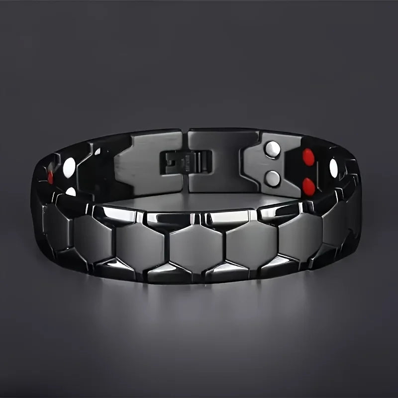 Pulsera Magnética Titanio Hombre | Hexagonal Desmontable | Regalo Padre - Corporación Turística