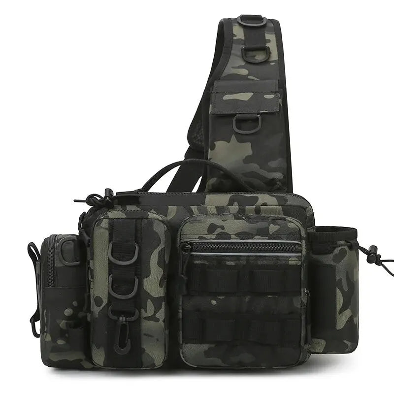 Mochila de aparejos de pesca para hombre, bolsa de almace...