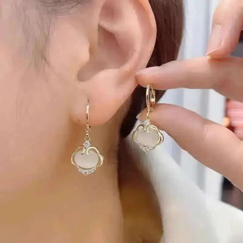Pendientes de gota de corazón de cristal púrpura para muj...