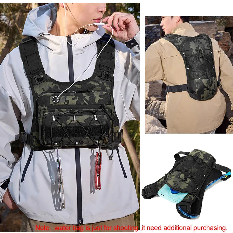 Mochila Táctica Running Scione Unisex | Chaleco Senderismo Ligero - Corporación Turística