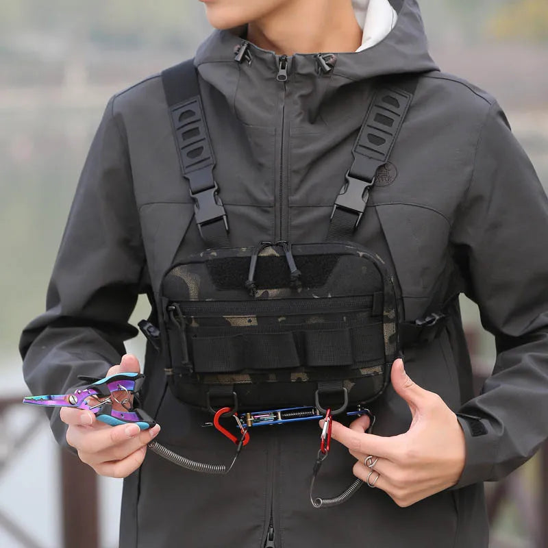 Bolsa táctica para chaleco en el pecho, mochila con apare...