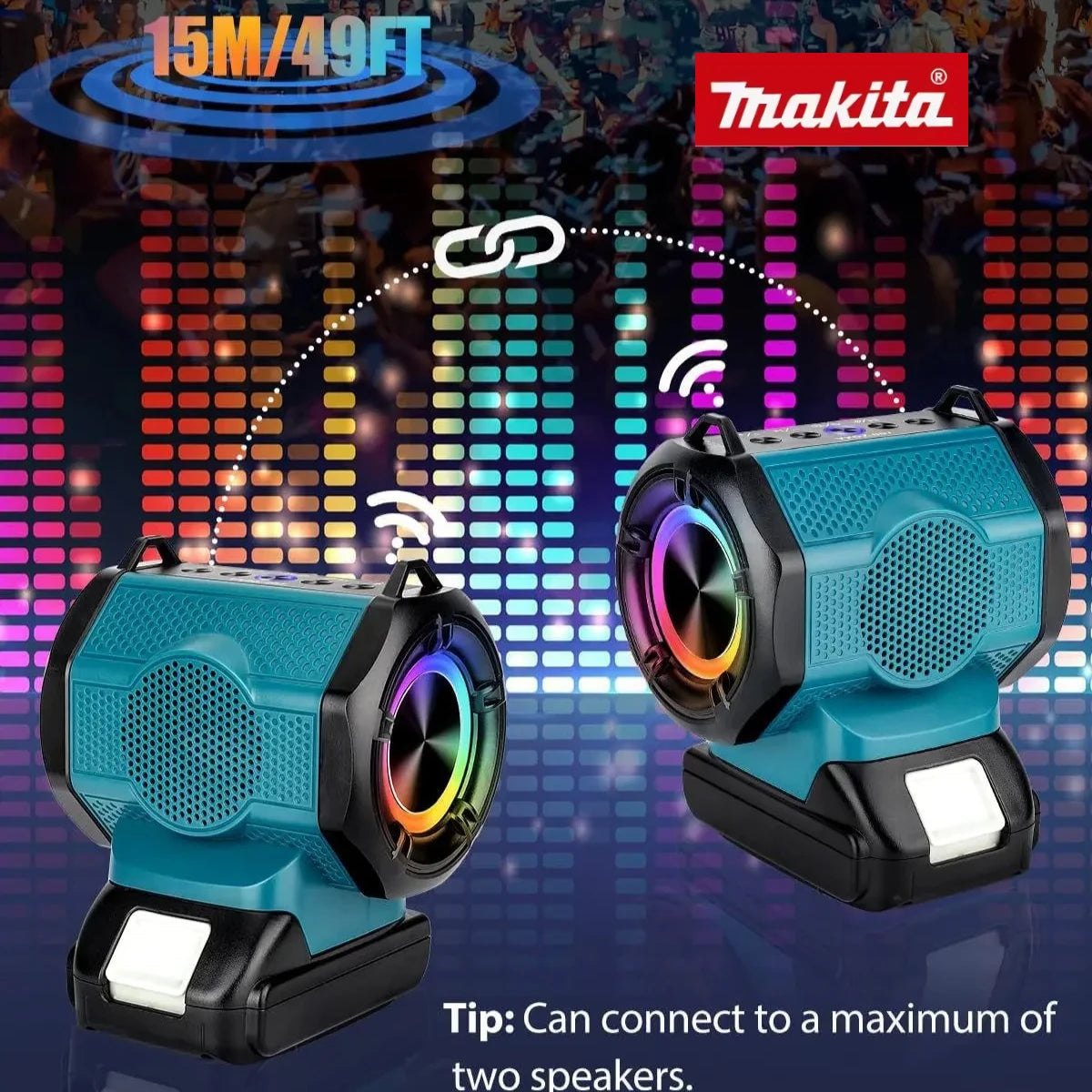 Altavoz Bluetooth Makita 18V/20V + USB-C | Sonido Potente y Versátil