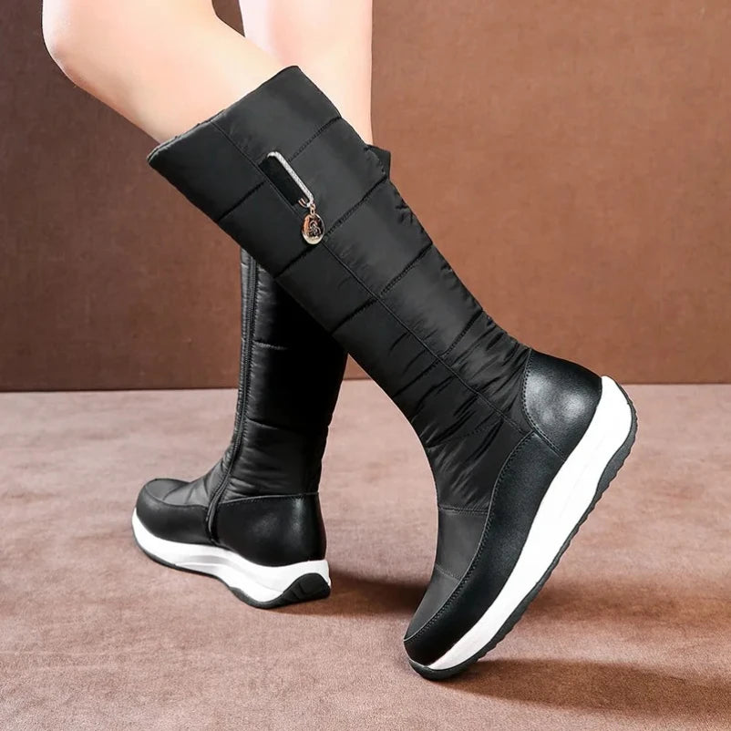 2025 botas de nieve para mujer impermeables de felpa de c...