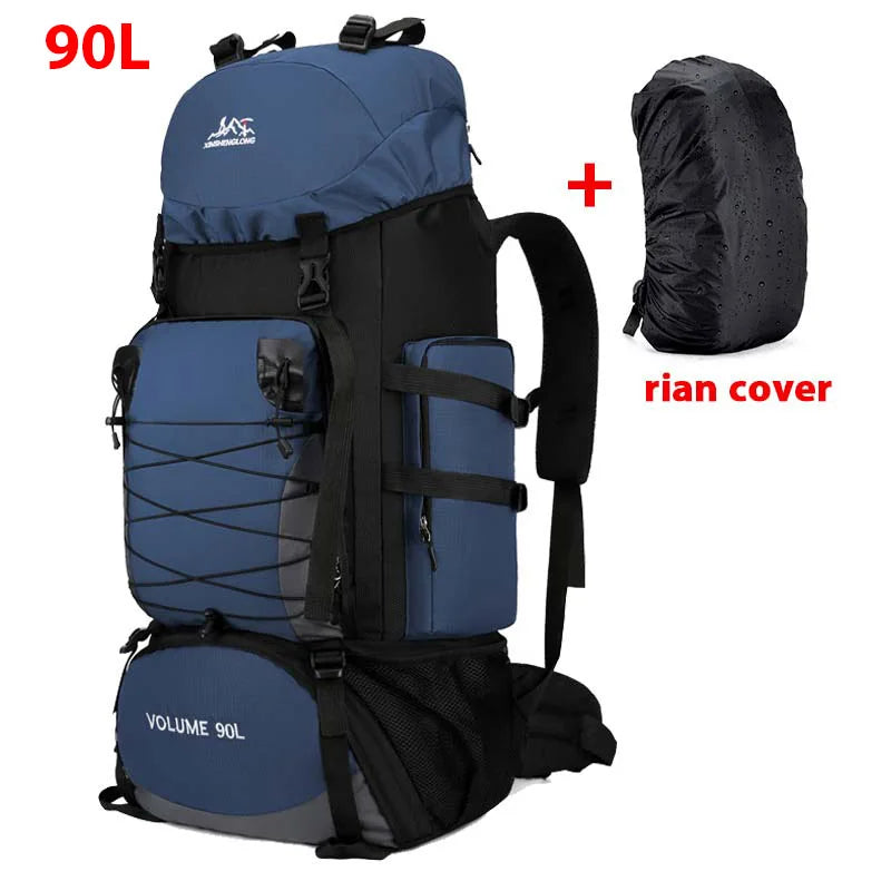 Bolsa de viaje grande de 90L, mochila para acampar, sende...