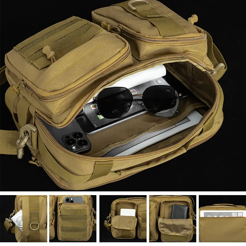 Bolsa Táctica Cruzada de Senderismo, Bolso de Hombro para...