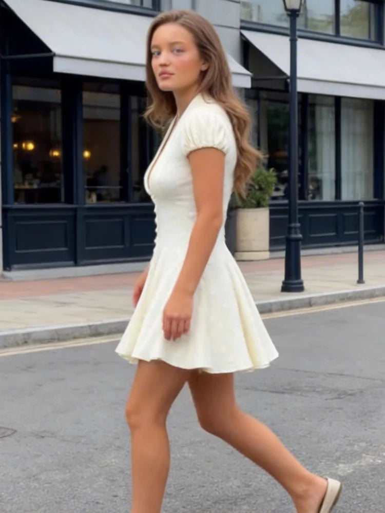 Elegante Vestido de Lunares Sólidos para Mujer, Sexy con ...