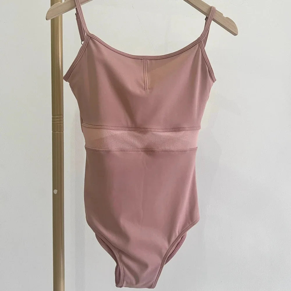 Black ballet and dance leotard by Corporación Turística, suitable for gymnastics and dance practice.