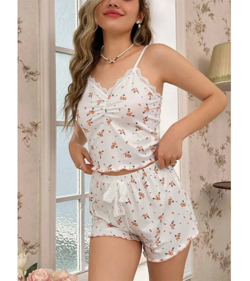 Modern and cute women's pajama set by Corporación Turística, featuring a comfortable, stylish design for relaxing nights.