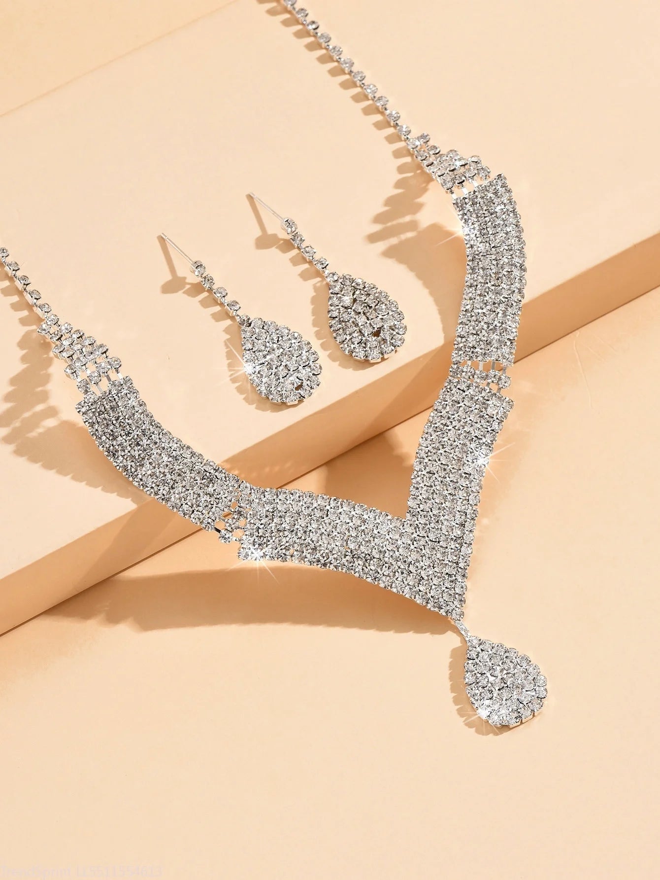 Juego de Joyería de Moda con Pedrería en Forma de Gota de...