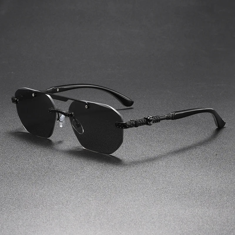 2025New hombre mujer gafas de sol sin montura Unisex UV40...