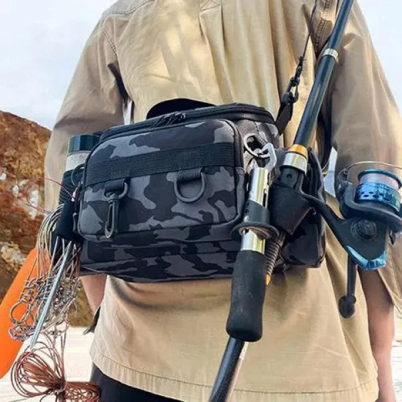 Mochila de Pesca, Bolsa de Cintura para Almacenamiento, B...