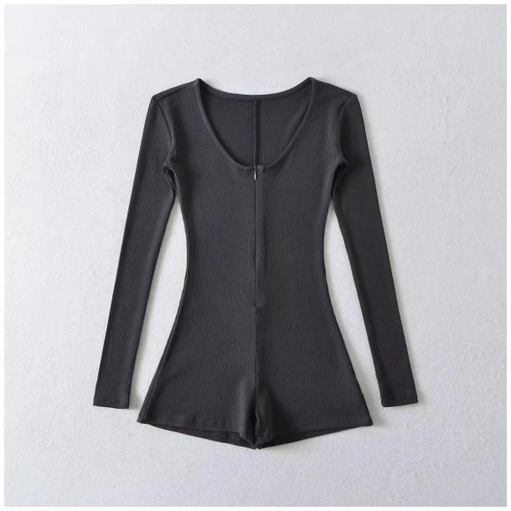 Women’s elastic fitted yoga jumpsuit by Corporación Turística, stylish and comfortable for activewear and yoga practice.