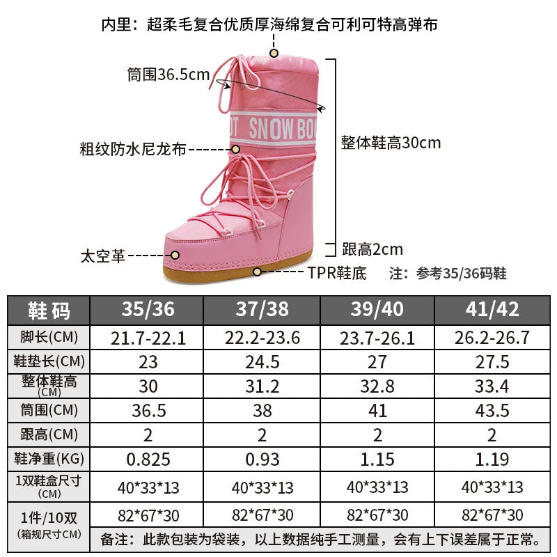 2026 Nuevas Botas de Nieve para Mujer, de Caña Alta, Esti...